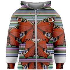 Butterfly Art T- Shirtbutterfly T- Shirt (8) Kids  Zipper Hoodie Without Drawstring by maxcute