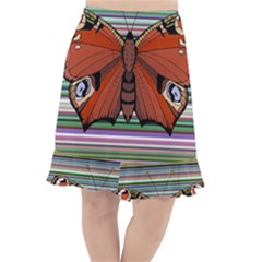 Butterfly Art T- Shirtbutterfly T- Shirt (8) Fishtail Chiffon Skirt by maxcute