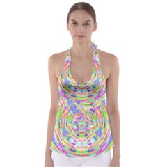 Circle T- Shirt Colourful Abstract Circle Design T- Shirt Babydoll Tankini Top by maxcute