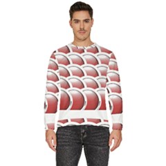 Circles Pattern T- Shirt Red Circles Pattern T- Shirt Men s Fleece Sweatshirt by maxcute