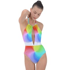 Color Wheel T- Shirt Color Wheel T- Shirt Plunge Cut Halter Swimsuit