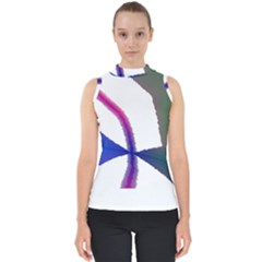 Colorful Abstract Texture Art Design T- Shirt Colorful Abstract Texture Art Design T- Shirt Mock Neck Shell Top by maxcute