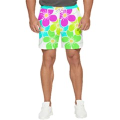 Colorful Flower T- Shirtcolorful Blooming Flower, Flowery, Floral Pattern T- Shirt Men s Runner Shorts by maxcute