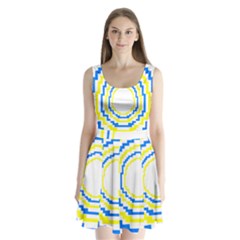 Easter Eggs T- Shirt Easter Eggs Pattern T- Shirt Split Back Mini Dress 