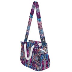 Abstract Blend Repeats Rope Handles Shoulder Strap Bag