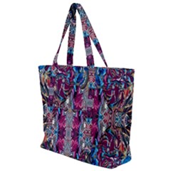 Abstract Blend Repeats Zip Up Canvas Bag by kaleidomarblingart