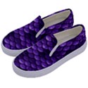 Purple Scales! Kids  Canvas Slip Ons View2