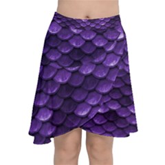 Purple Scales! Chiffon Wrap Front Skirt