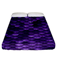 Purple Scales! Fitted Sheet (california King Size) by fructosebat