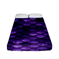 Purple Scales! Fitted Sheet (full/ Double Size) by fructosebat