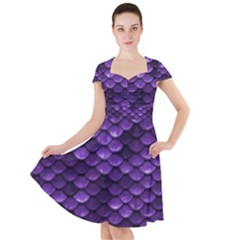 Purple Scales! Cap Sleeve Midi Dress by fructosebat