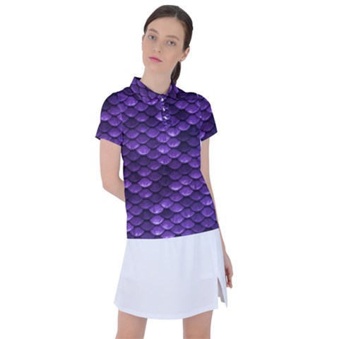 Purple Scales! Women s Polo Tee by fructosebat