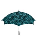 Teal Scales! Golf Umbrellas View3