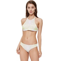 Flower Design T- Shirt Beautiful White And Yellow Artistic Flower T- Shirt Banded Triangle Bikini Set by maxcute