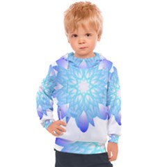 Flower Illustration T- Shirt Beautiful And Artistic Blue Flower T- Shirt Kids  Hooded Pullover by maxcute