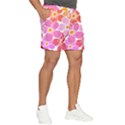 Flower Illustration T- Shirtcolorful Blooming Flower, Blooms, Floral Pattern T- Shirt Men s Runner Shorts View2