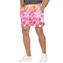 Flower Illustration T- Shirtcolorful Blooming Flower, Blooms, Floral Pattern T- Shirt Men s Runner Shorts View3