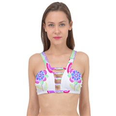 Flower Illustration T- Shirtflower T- Shirt Cage Up Bikini Top by maxcute