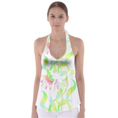 Flower Pattern T- Shirtflower T- Shirt Babydoll Tankini Top by maxcute