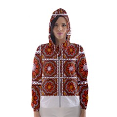 Flower T- Shirt Flower Granny Square Print T- Shirt Women s Hooded Windbreaker by maxcute