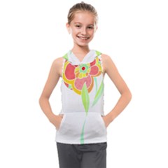 Flowers Art T- Shirtflower T- Shirt (2) Kids  Sleeveless Hoodie by maxcute