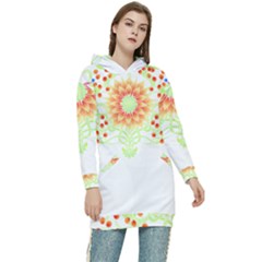 Flowers Art T- Shirtflowers T- Shirt (7) Women s Long Oversized Pullover Hoodie by maxcute