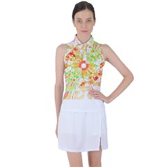 Fractal Artwork T- Shirt Sun Ray Life T- Shirt Women s Sleeveless Polo Tee by maxcute
