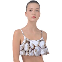 Garlic T- Shirt Garlic Bulbs Photograph T- Shirt Frill Bikini Top by maxcute