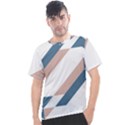 Geometric Abstract Art T- Shirt Mountain River Pattern Men s Sport Top View1