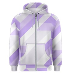 Geometric Abstract Art T- Shirt Purple Mountains Pattern Men s Zipper Hoodie by maxcute