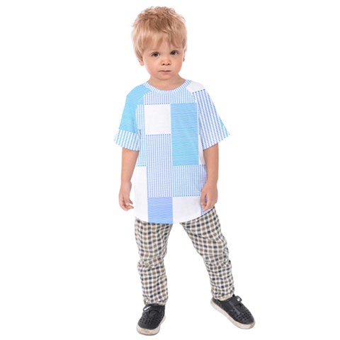 Geometric T- Shirt Blue Composition T- Shirt Kids  Raglan Tee by maxcute