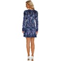 Dweeb Design Long Sleeve Deep V Mini Dress  View4