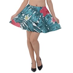 Hawaii T- Shirt Hawaii Floral Fashion T- Shirt Velvet Skater Skirt by maxcute