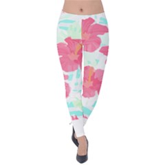 Hawaii T- Shirt Hawaii Floral Trend T- Shirt Velvet Leggings by maxcute