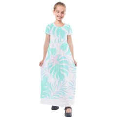 Hawaii T- Shirt Hawaii Forest Pattern T- Shirt Kids  Short Sleeve Maxi Dress by maxcute