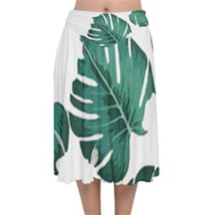 Hawaii T- Shirt Hawaii High Flower Modern T- Shirt Velvet Flared Midi Skirt by maxcute