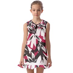 Hawaii T- Shirt Hawaii Hummingbird Trend T- Shirt Kids  Pilgrim Collar Ruffle Hem Dress