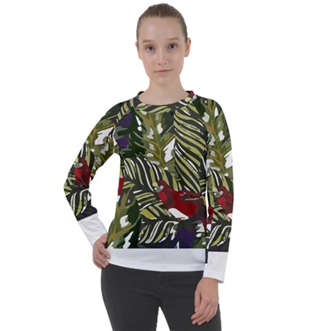 Hawaii T- Shirt Hawaii Pattern Garden T- Shirt Women s Long Sleeve Raglan Tee by maxcute