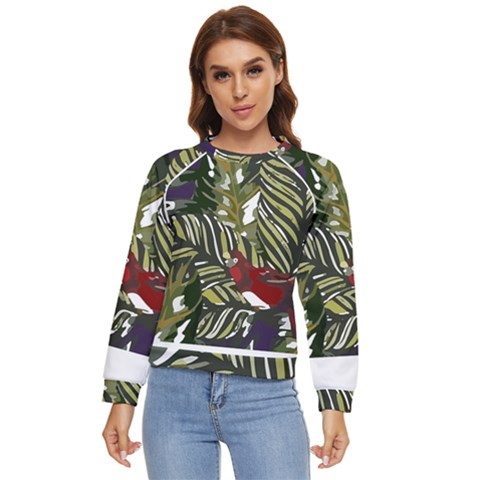 Hawaii T- Shirt Hawaii Pattern Garden T- Shirt Women s Long Sleeve Raglan Tee by maxcute