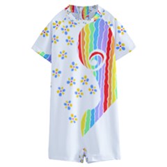 Heart Design T- Shirtheart T- Shirt (1) Kids  Boyleg Half Suit Swimwear by maxcute