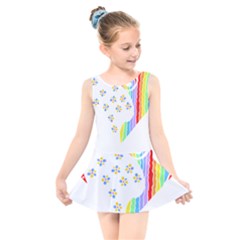 Heart Design T- Shirtheart T- Shirt (1) Kids  Skater Dress Swimsuit by maxcute