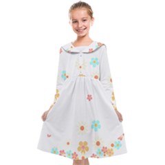 Hello Spring T- Shirt Hello Spring Trendy Easter Daisy Flower Cute Floral Pattern Kids  Midi Sailor Dress