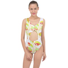 Leaves Art T- Shirtleaves T- Shirt Center Cut Out Swimsuit by maxcute