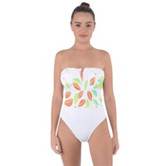 Leaves Design T- Shirtleaves T- Shirt (1) Tie Back One Piece Swimsuit by maxcute