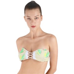 Leaves Design T- Shirtleaves T- Shirt (2) Twist Bandeau Bikini Top by maxcute