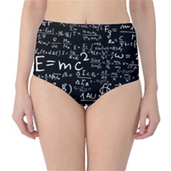 E=mc2 Text Science Albert Einstein Formula Mathematics Physics Classic High-waist Bikini Bottoms by Jancukart