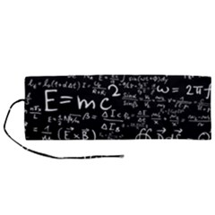 E=mc2 Text Science Albert Einstein Formula Mathematics Physics Roll Up Canvas Pencil Holder (m) by Jancukart