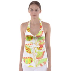 Leaves Design T- Shirtleaves T- Shirt Babydoll Tankini Top by maxcute