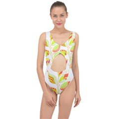 Leaves Design T- Shirtleaves T- Shirt Center Cut Out Swimsuit by maxcute