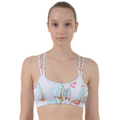 Lotus Flower T- Shirt Lotus Fantasy T- Shirt Line Them Up Sports Bra by maxcute